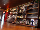 Manager, Leon, at the bar
